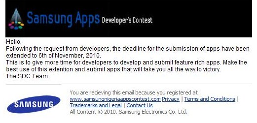 Samsung Application Developer Contest Extension